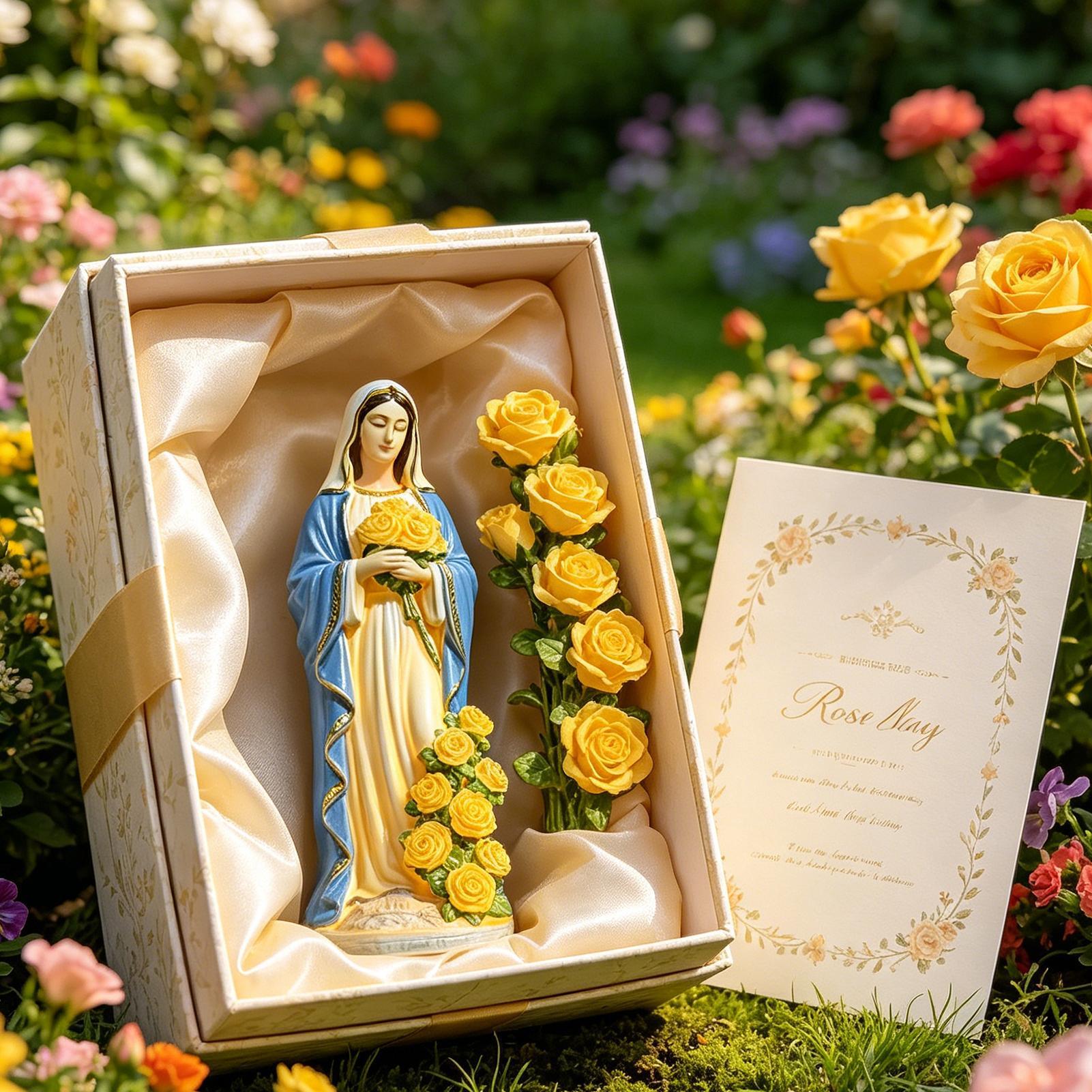 Outdoor Lighting Battery - Virgin Mary Solar Statue Garden Decor