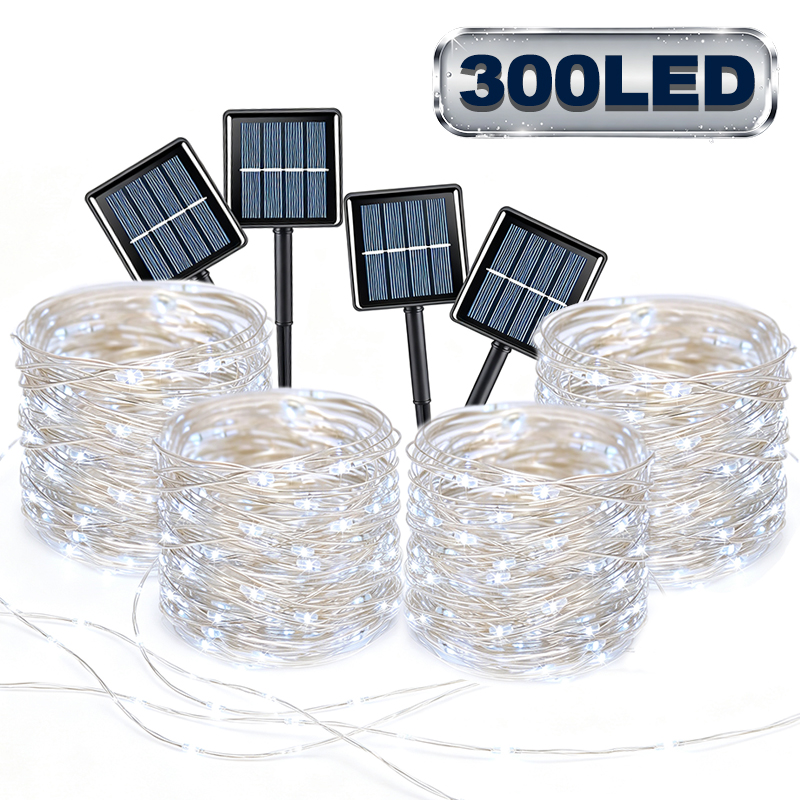 Outdoor Lighting On Trees - Outdoor LED Christmas Garland Decor Solar