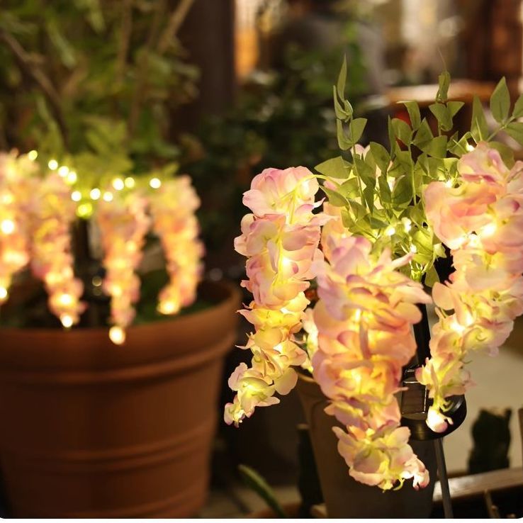 Outdoor Lighting Yard Stakes - 1PC Solar LED Wisteria Light, IP65