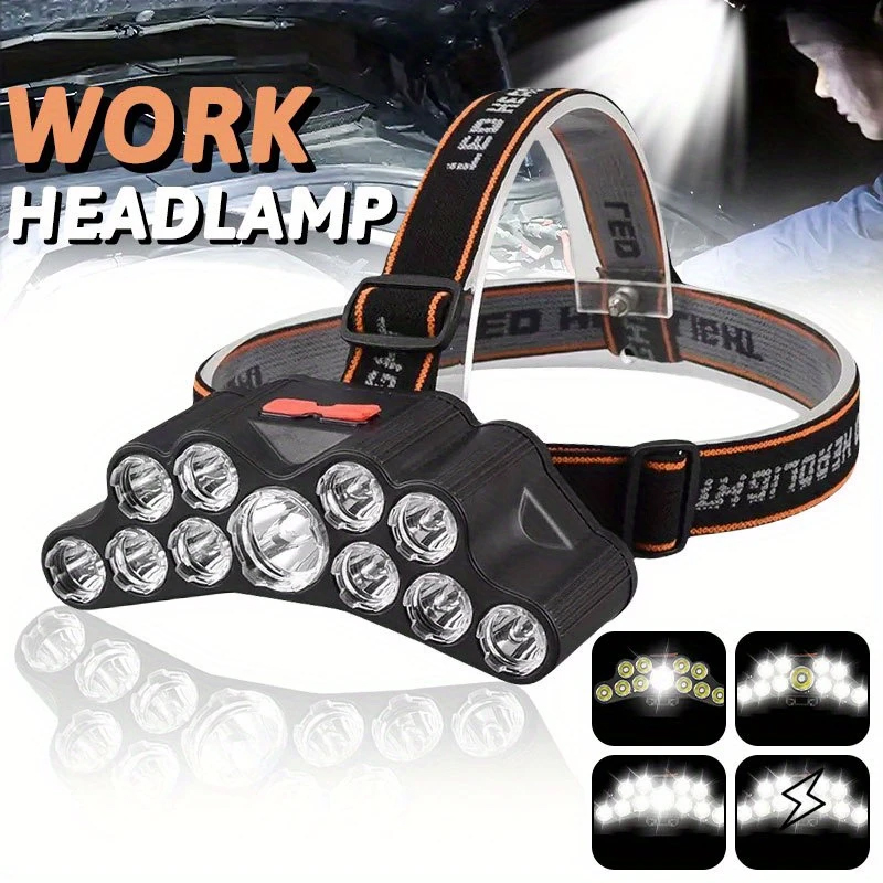 Outdoor Lighting Types - 11 LED Headlamp Strong Light Head