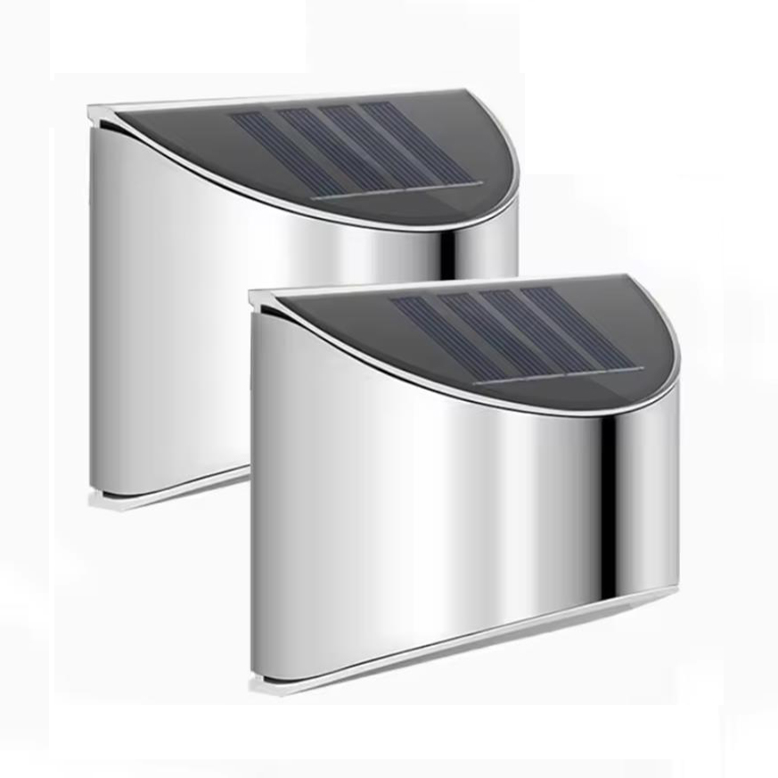Outdoor Lighting Linear - 2Pcs Solar Garden Light Stainless Steel