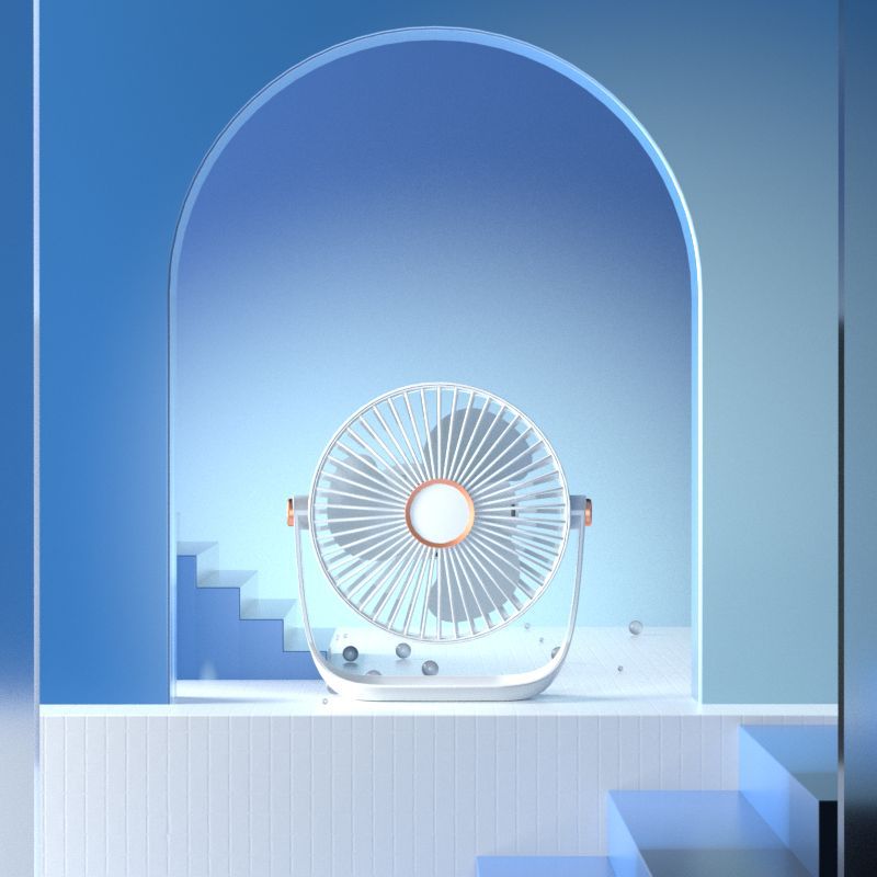 Outdoor Lighting Battery - Portable Mini Desktop Fan Light Adjustable