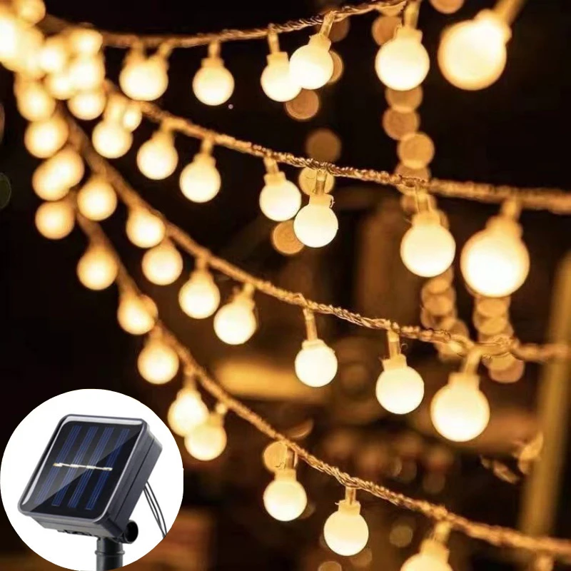 Solar Fairy String - 100LED Ball Garland Fairy Lights String