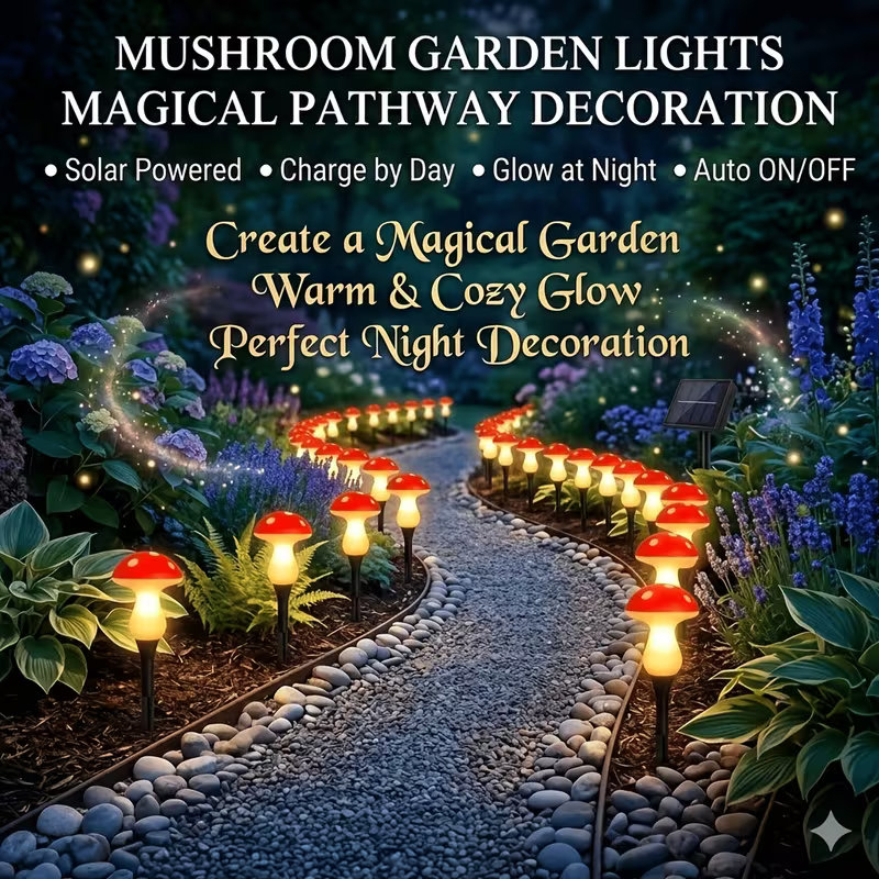 8 Mushroom/set LED Solar Strin - đánh giá và giá Solar Fairy String