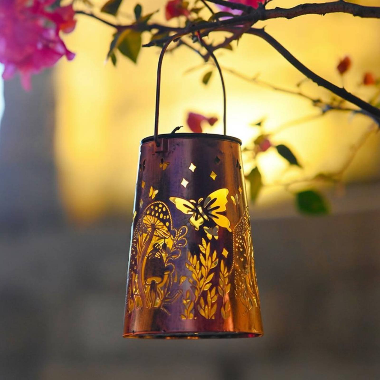 Floral Garden Lantern Pattern  - đánh giá và giá Outdoor Lighting Battery