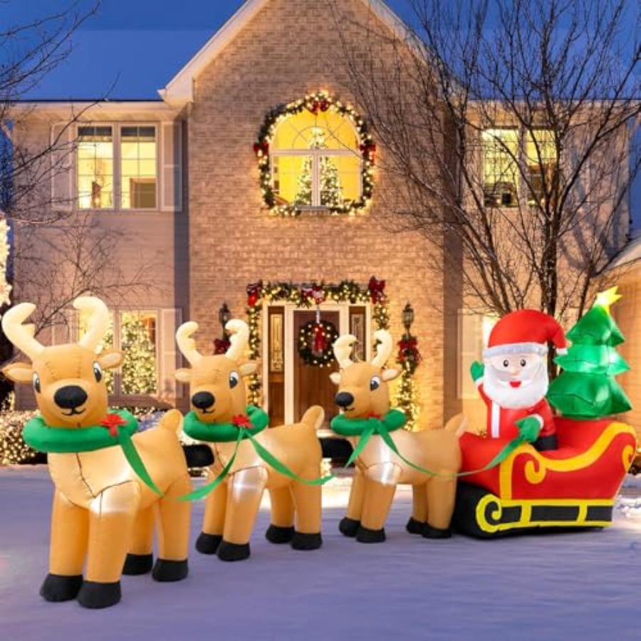 Outdoor Christmas inflatables  - đánh giá và giá Outdoor Lighting On Trees