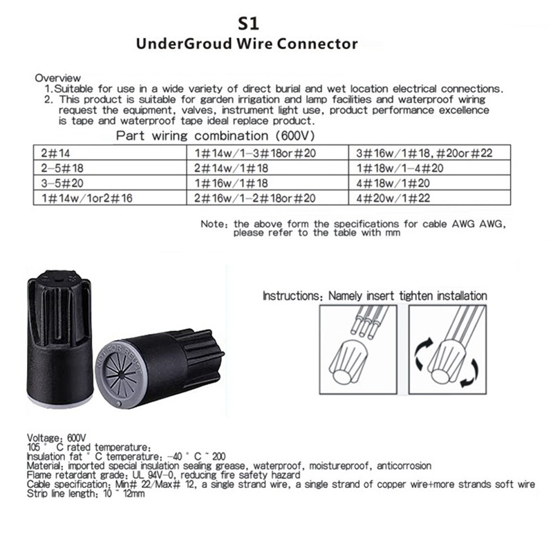 ABJA-Waterproof Wire Connector - đánh giá và giá Outdoor Lighting Voltage