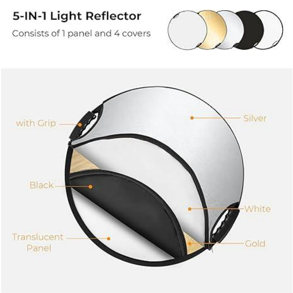5-in-1 Photography Reflector K - đánh giá và giá Outdoor Lighting Kit Photography