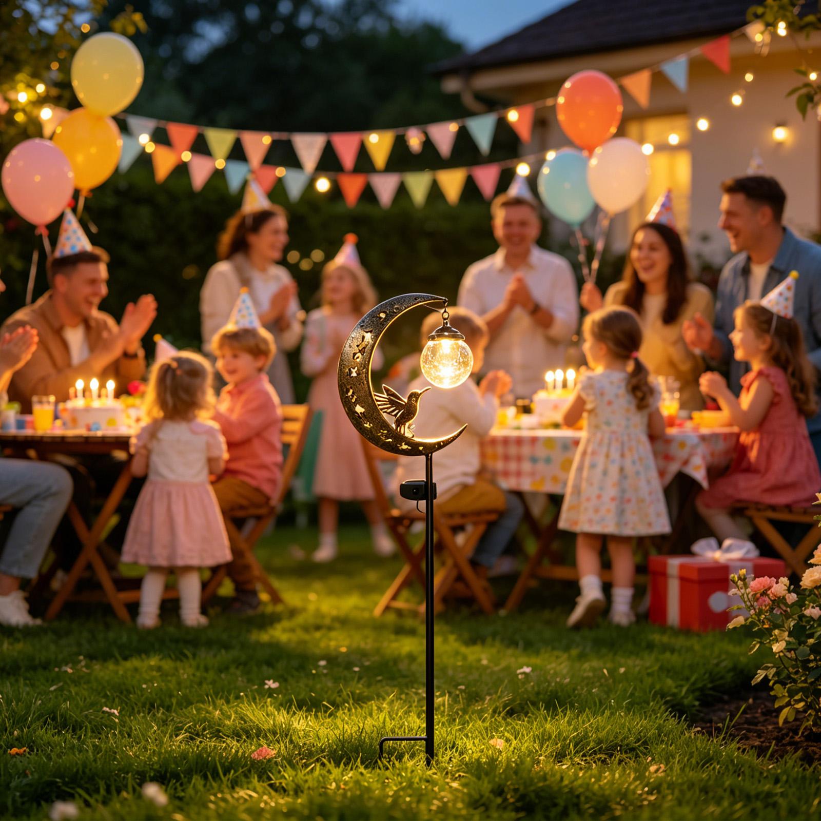 Solar Garden Stake Lights Moon - đánh giá và giá Outdoor Lighting Yard Stakes