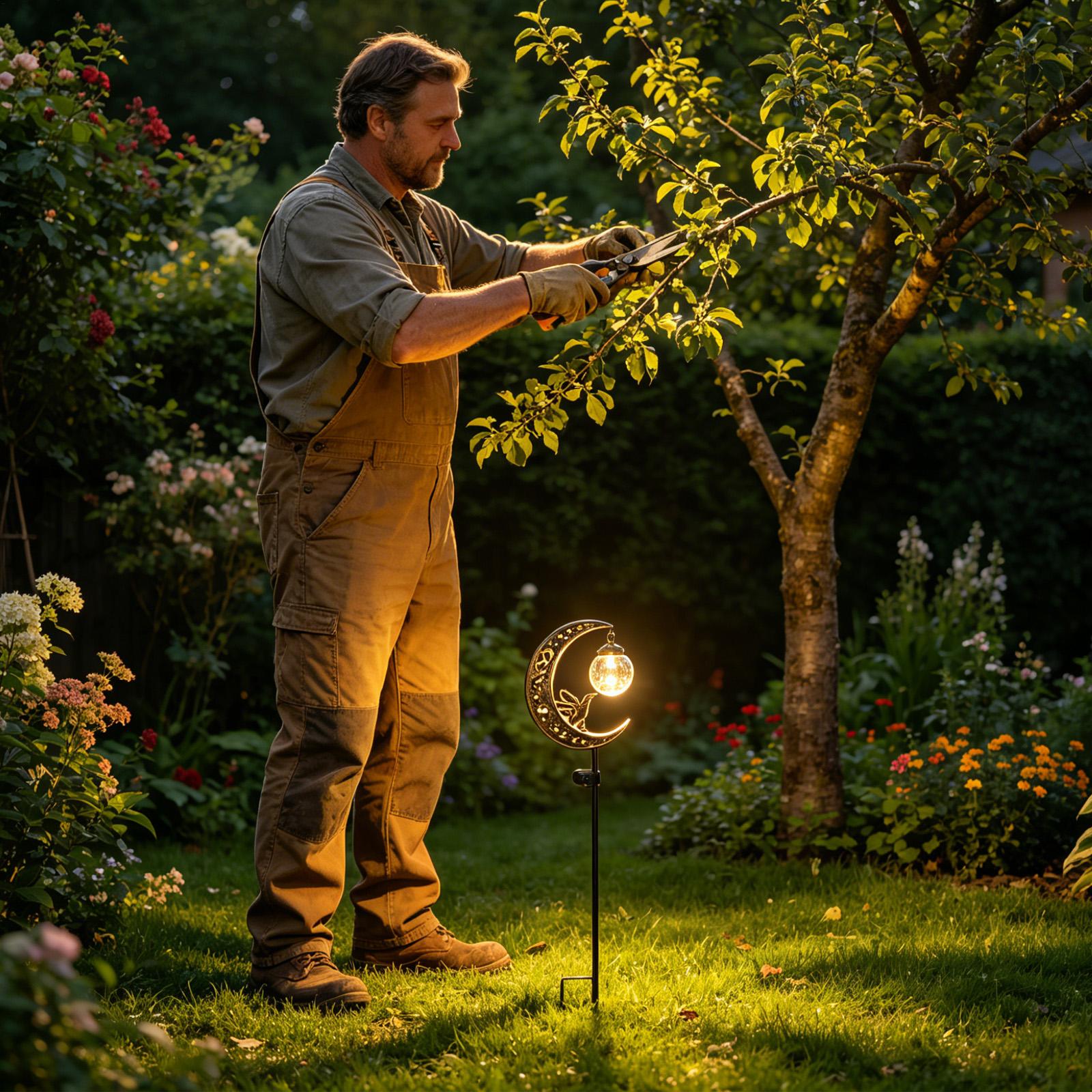 Solar Garden Stake Lights Moon - đánh giá và giá Outdoor Lighting Yard Stakes