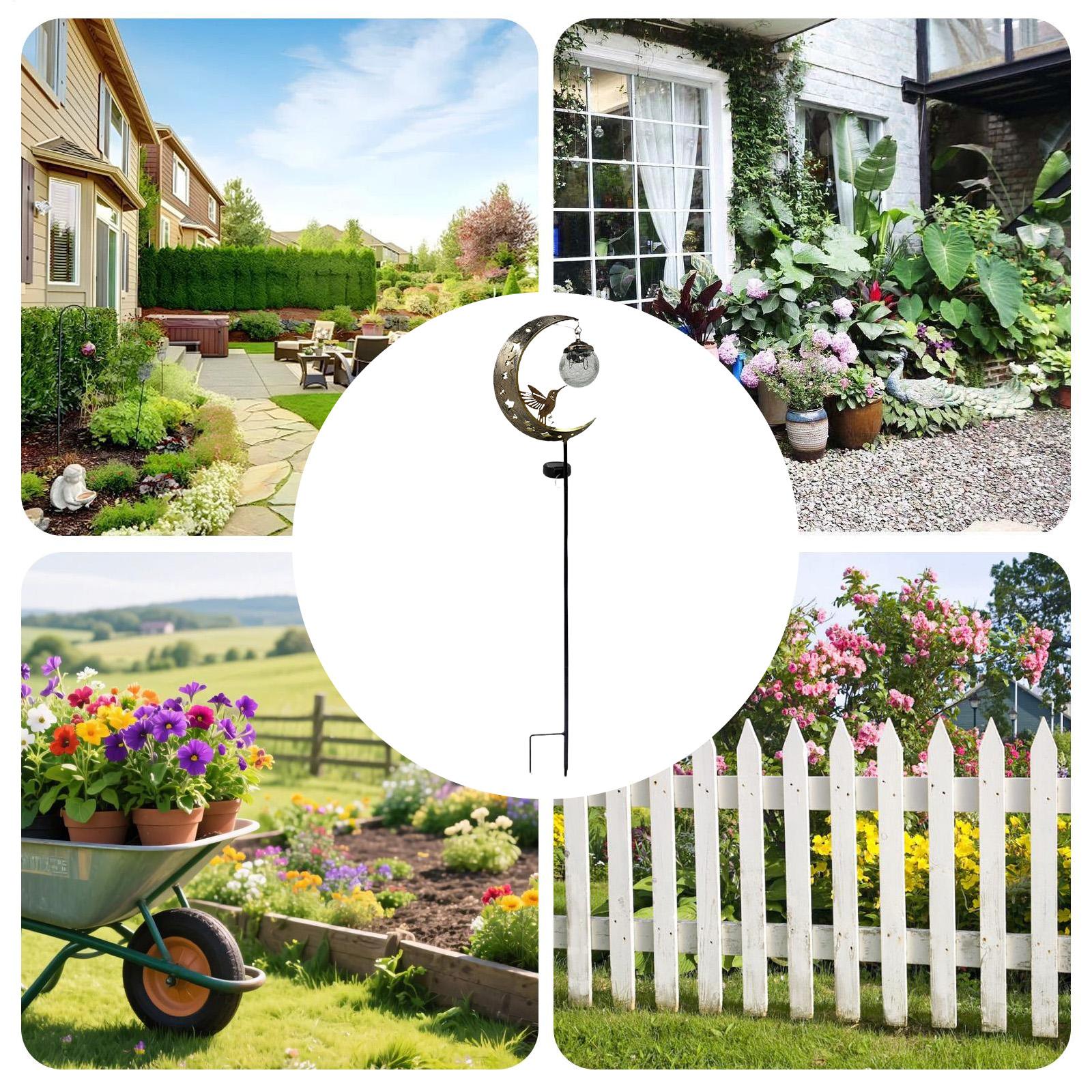 Solar Garden Stake Lights Moon - đánh giá và giá Outdoor Lighting Yard Stakes