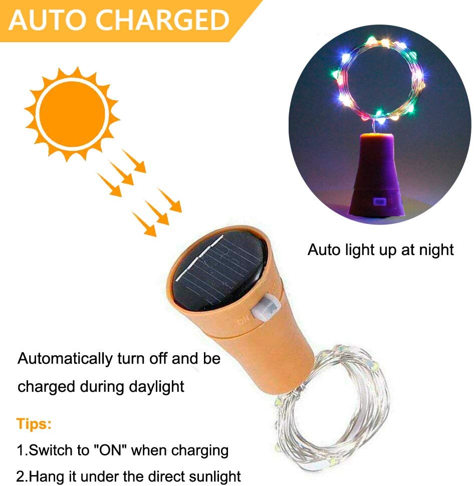 Solar Wine Bottle Led String F - đánh giá và giá Outdoor Lighting No Wiring