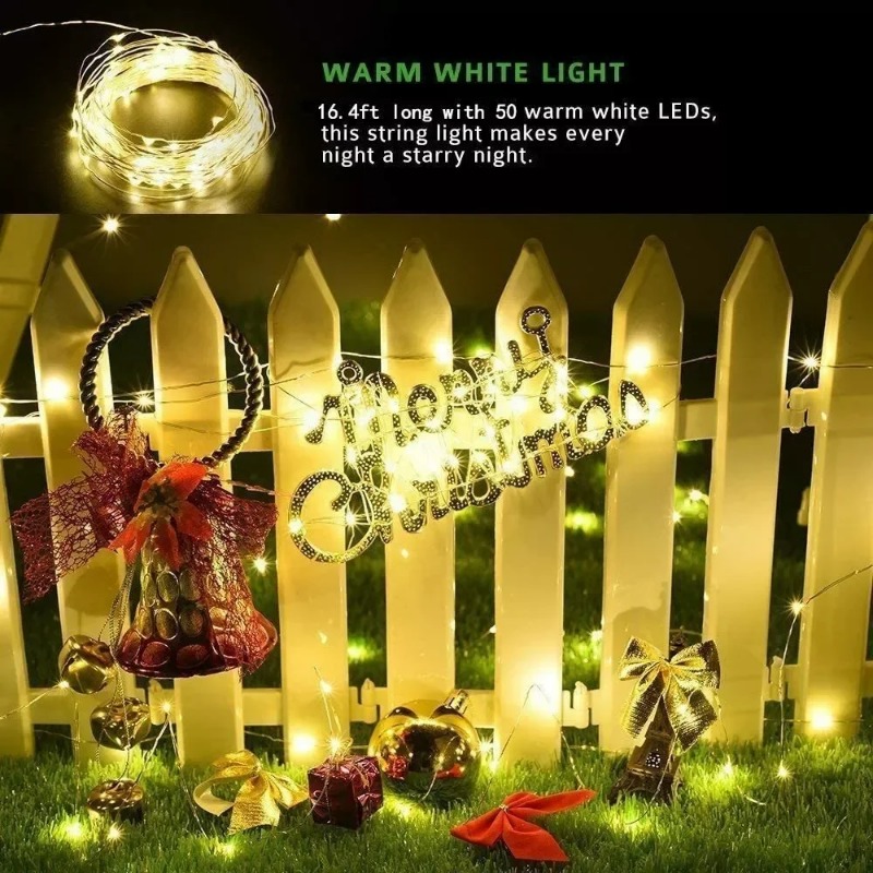 1pc Outdoor Solar String Light - đánh giá và giá Outdoor Lighting No Wiring