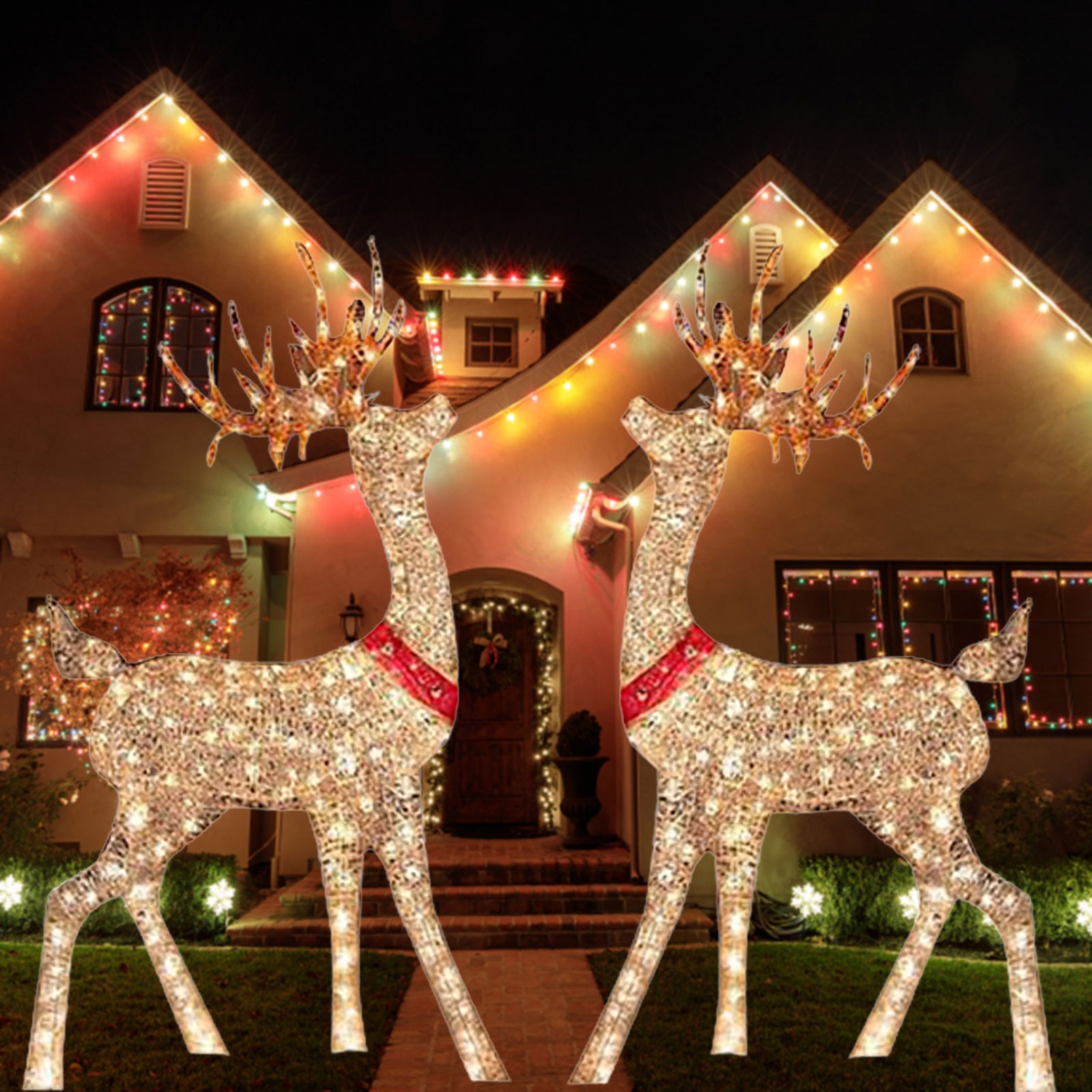 Lighted Christmas Decoration D - đánh giá và giá Outdoor Lighting Yard Stakes