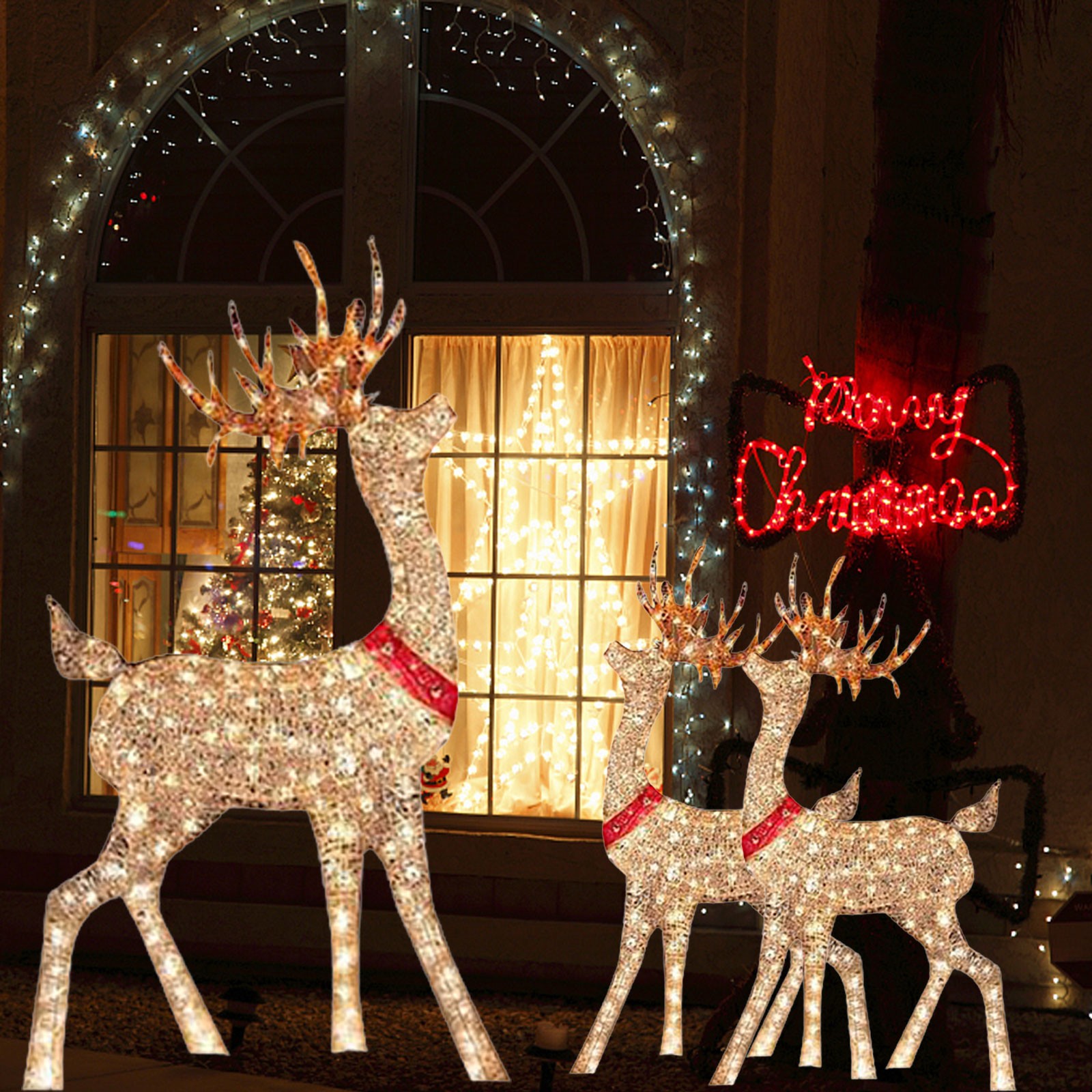 Lighted Christmas Decoration D - đánh giá và giá Outdoor Lighting Yard Stakes