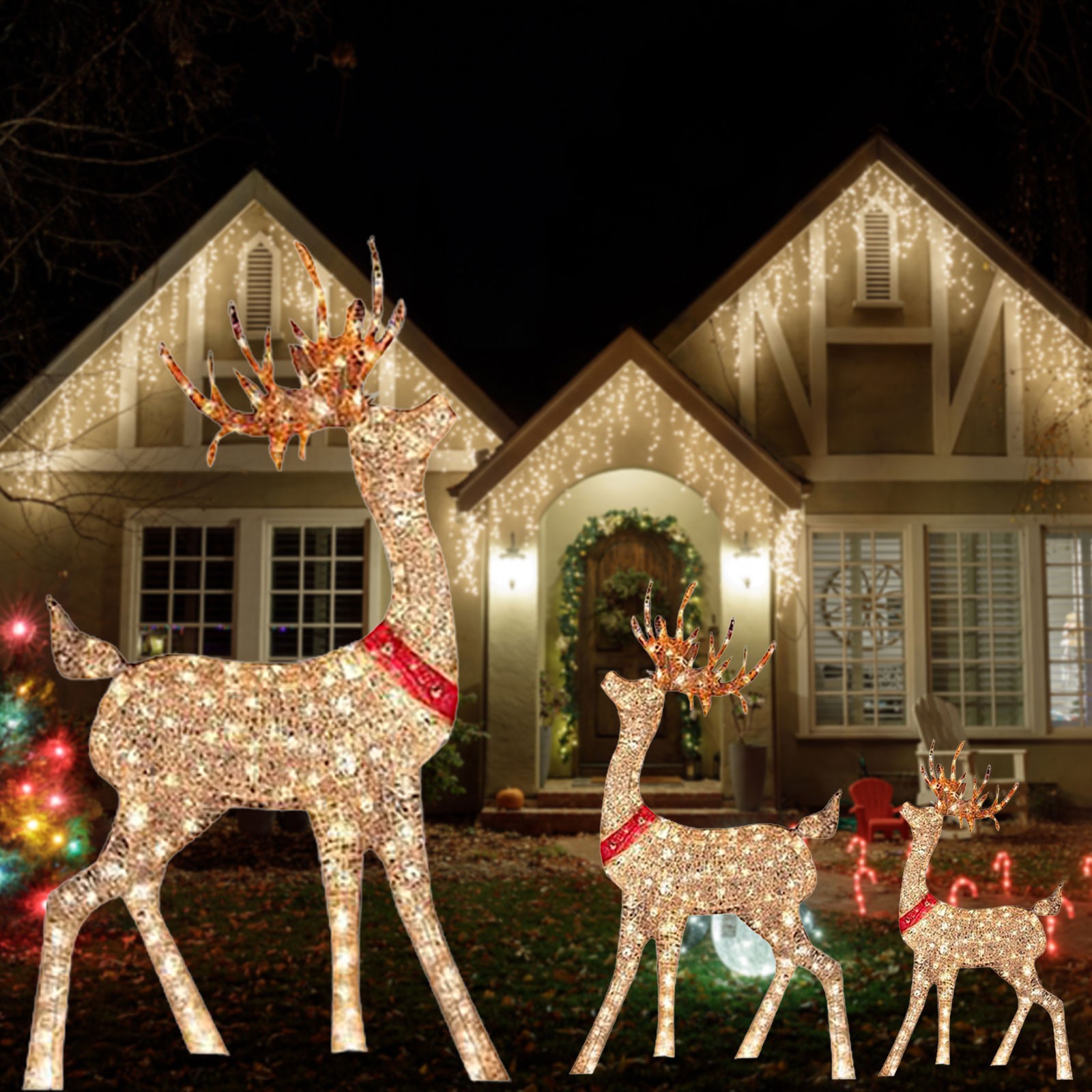 Lighted Christmas Decoration D - đánh giá và giá Outdoor Lighting Yard Stakes
