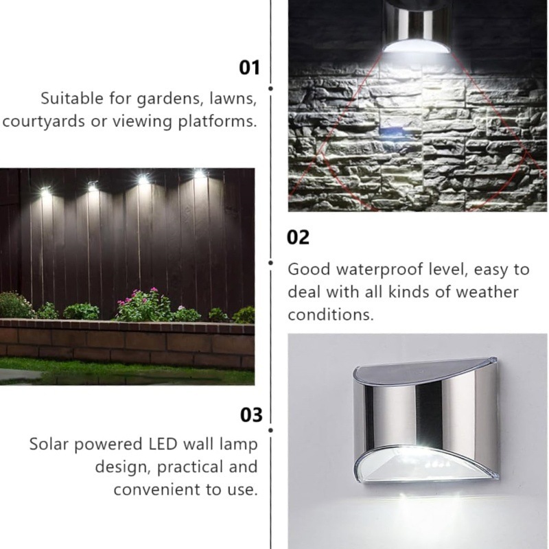 2Pcs Solar Garden Light Stainl - đánh giá và giá Outdoor Lighting Linear