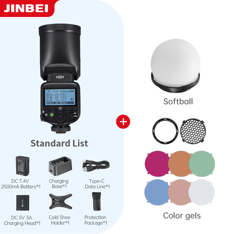 JINBEI HD-1 Camera Flash Light - đánh giá và giá Outdoor Lighting Kit Photography