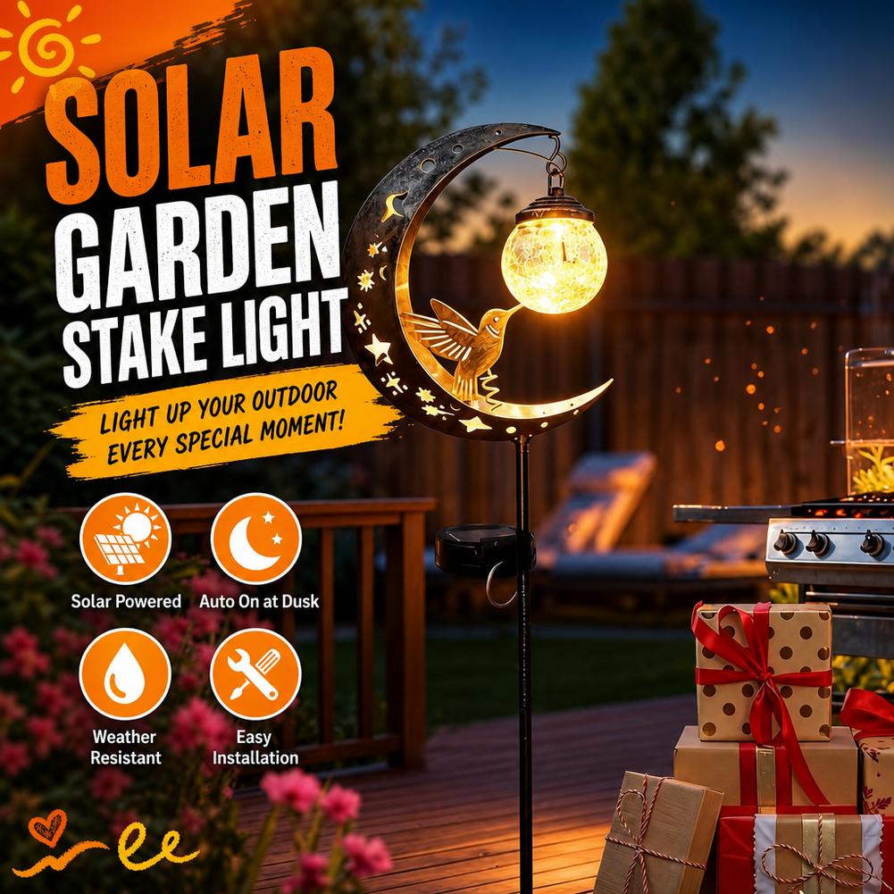 Solar Lawn Light Iron Hummingb - đánh giá và giá Outdoor Lighting Yard Stakes
