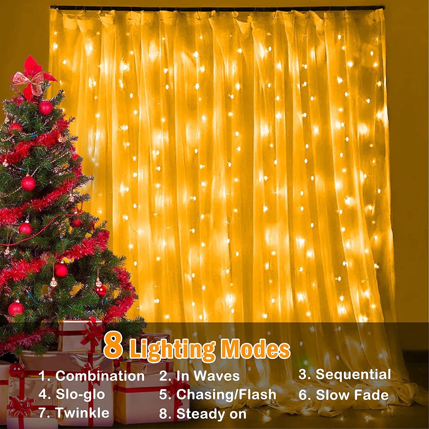 Solar LED Curtain Light Outdoo - đánh giá và giá Outdoor Lighting No Wiring